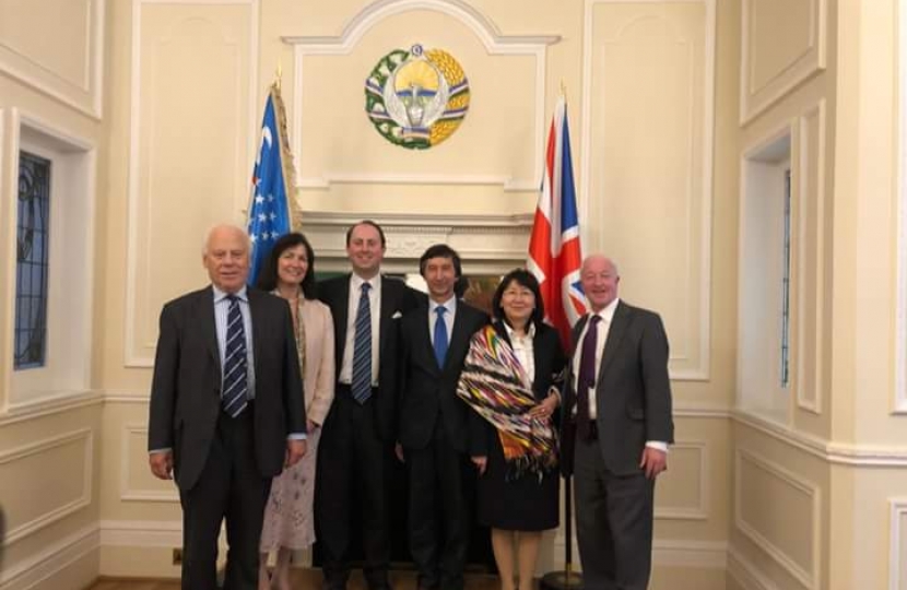 Gordon Toland with Uzbekistan Ambassador and Bota Hopkinson